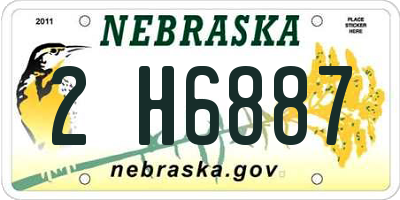 NE license plate 2H6887