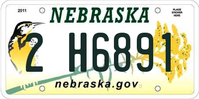 NE license plate 2H6891