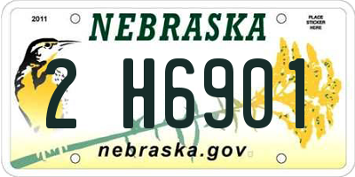 NE license plate 2H6901