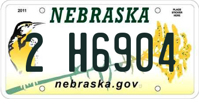 NE license plate 2H6904