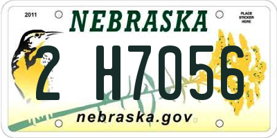 NE license plate 2H7056