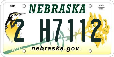 NE license plate 2H7112