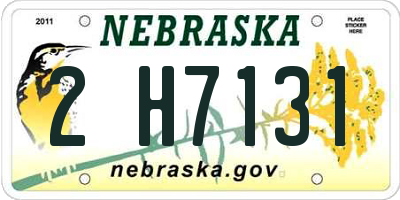 NE license plate 2H7131