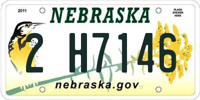 NE license plate 2H7146