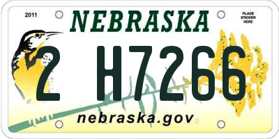 NE license plate 2H7266