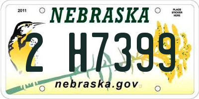 NE license plate 2H7399