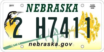 NE license plate 2H7411