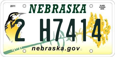 NE license plate 2H7414