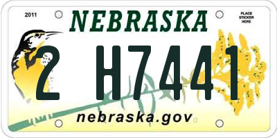 NE license plate 2H7441