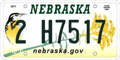 NE license plate 2H7517
