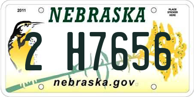 NE license plate 2H7656