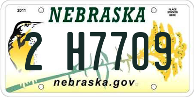 NE license plate 2H7709