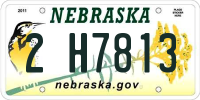 NE license plate 2H7813