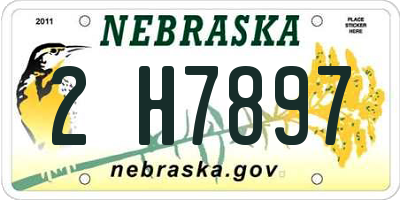 NE license plate 2H7897