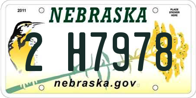 NE license plate 2H7978