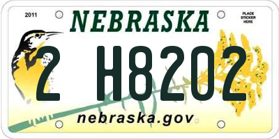 NE license plate 2H8202