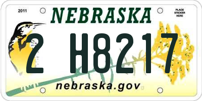 NE license plate 2H8217