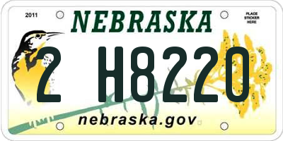 NE license plate 2H8220