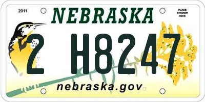 NE license plate 2H8247