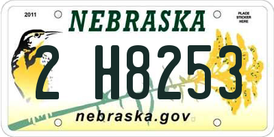 NE license plate 2H8253