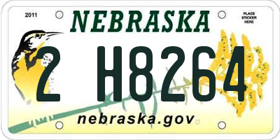NE license plate 2H8264