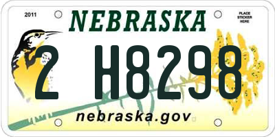 NE license plate 2H8298