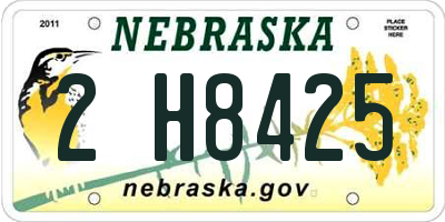 NE license plate 2H8425