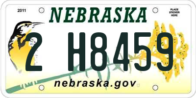 NE license plate 2H8459