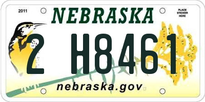 NE license plate 2H8461