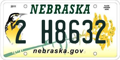 NE license plate 2H8632