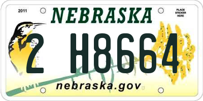 NE license plate 2H8664