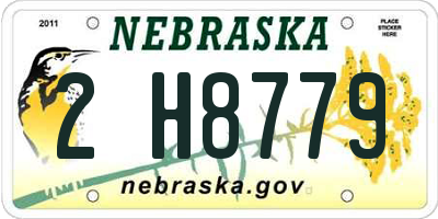 NE license plate 2H8779