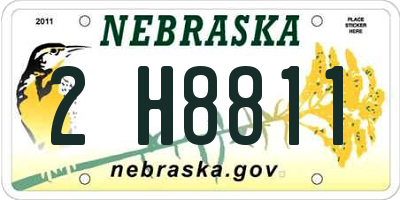 NE license plate 2H8811