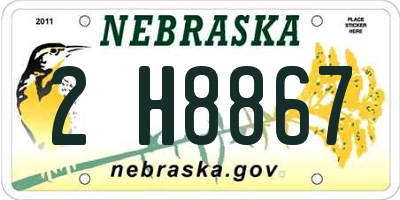NE license plate 2H8867
