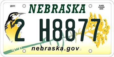 NE license plate 2H8877