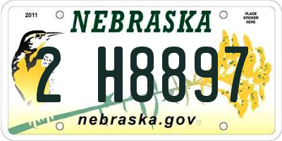 NE license plate 2H8897