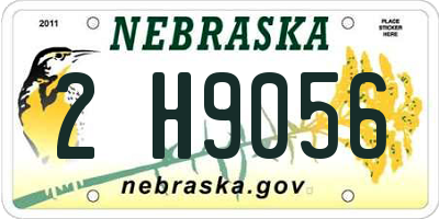 NE license plate 2H9056