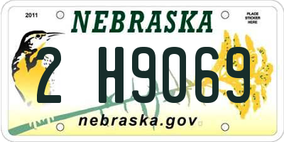 NE license plate 2H9069