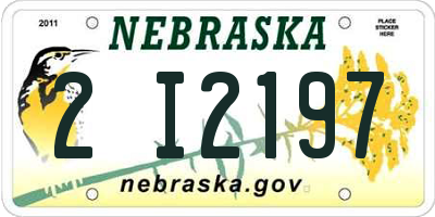 NE license plate 2I2197