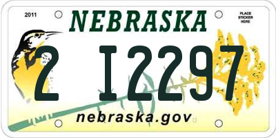 NE license plate 2I2297