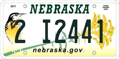 NE license plate 2I2441