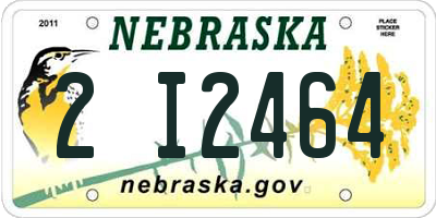 NE license plate 2I2464