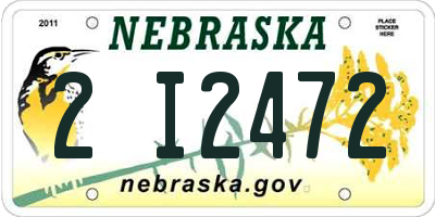 NE license plate 2I2472