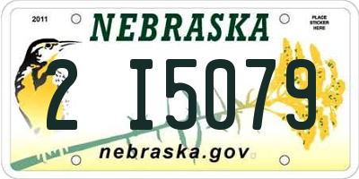 NE license plate 2I5079