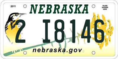 NE license plate 2I8146