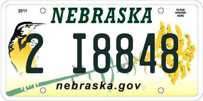 NE license plate 2I8848