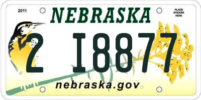 NE license plate 2I8877