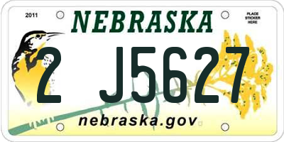 NE license plate 2J5627