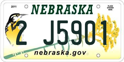 NE license plate 2J5901