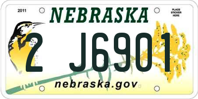 NE license plate 2J6901